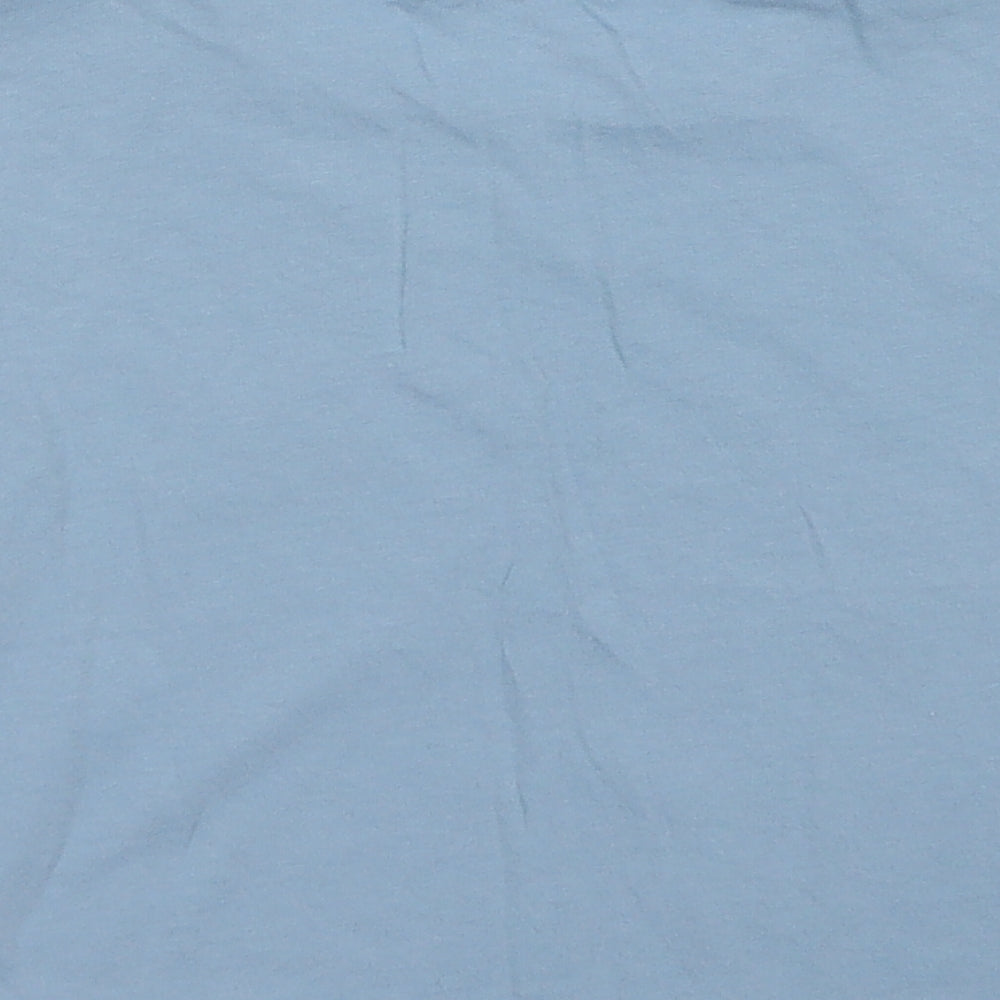 915 Generation Girls Blue Cotton Cropped T-Shirt Size 10-11 Years Crew Neck
