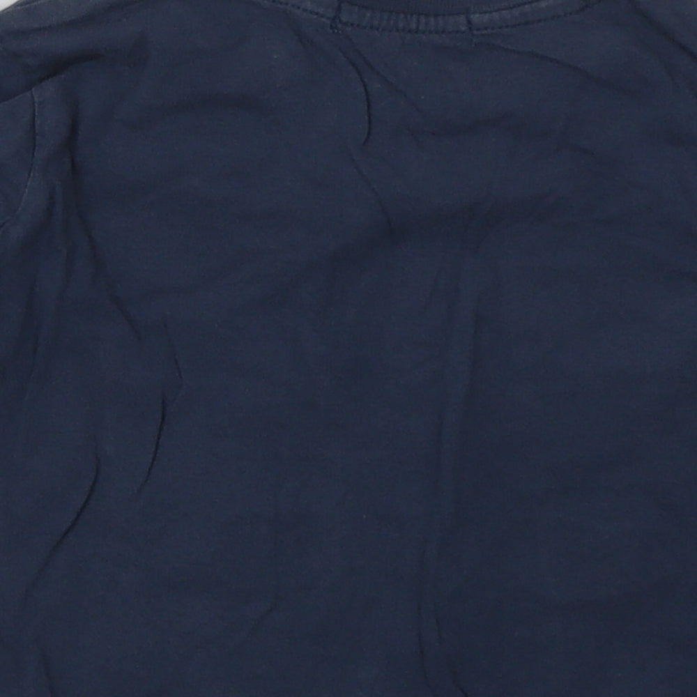 George Boys Blue Geometric Cotton Basic Casual Size 2 Years Crew Neck Pullover