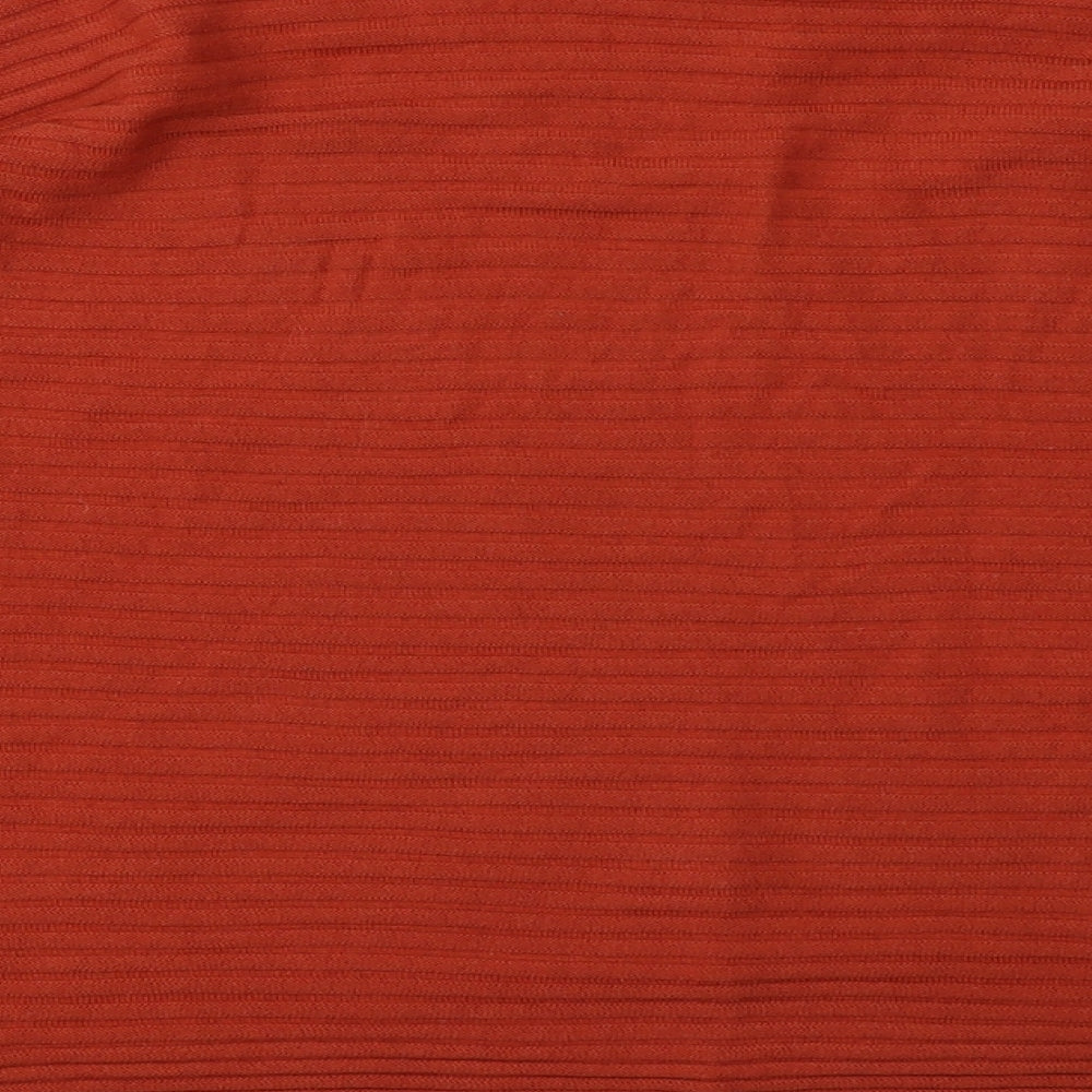 River Island Womens Orange Acrylic Pullover Sweatshirt Size S Pullover