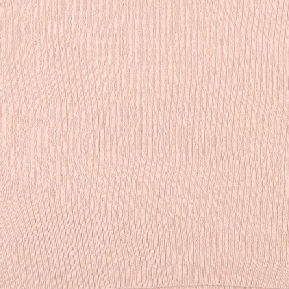 Nasty Gal Womens Pink Round Neck Acrylic Pullover Jumper Size L