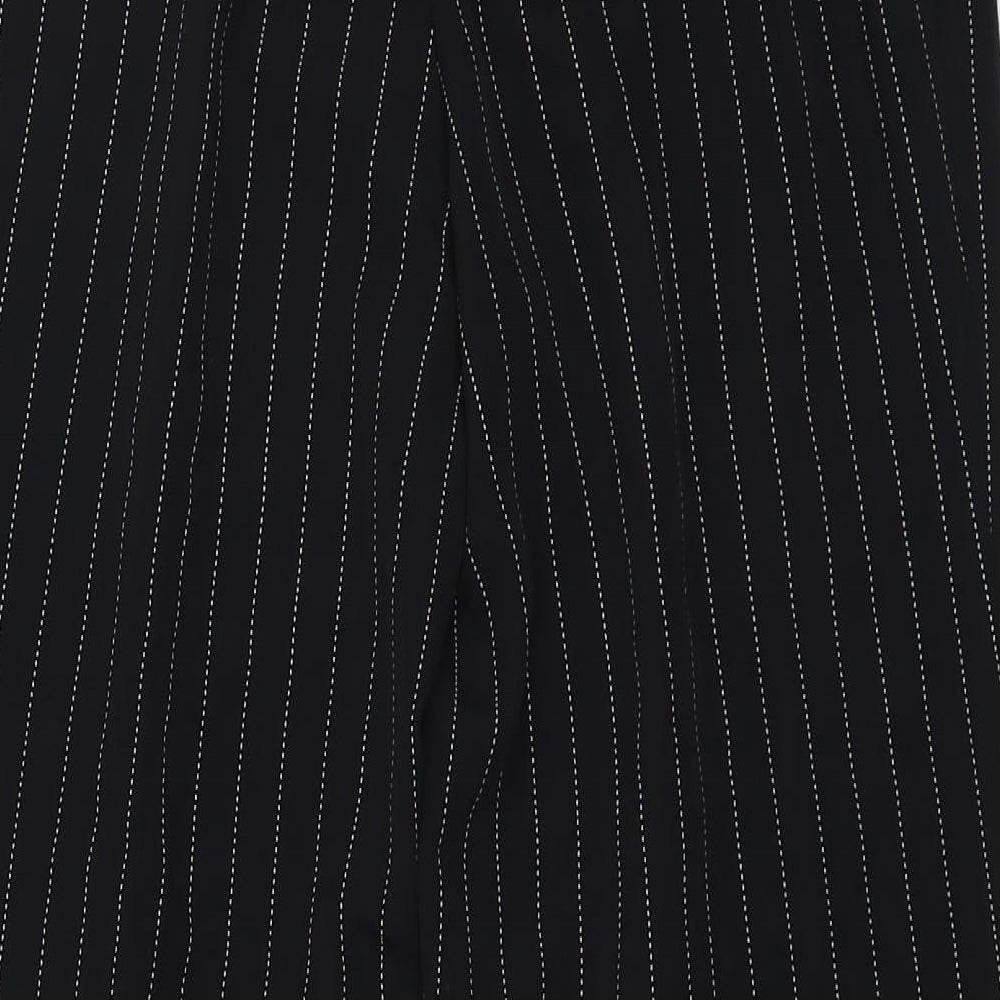 H&M Womens Black Polyester Capri Trousers Size 34 in L25.5 in Regular