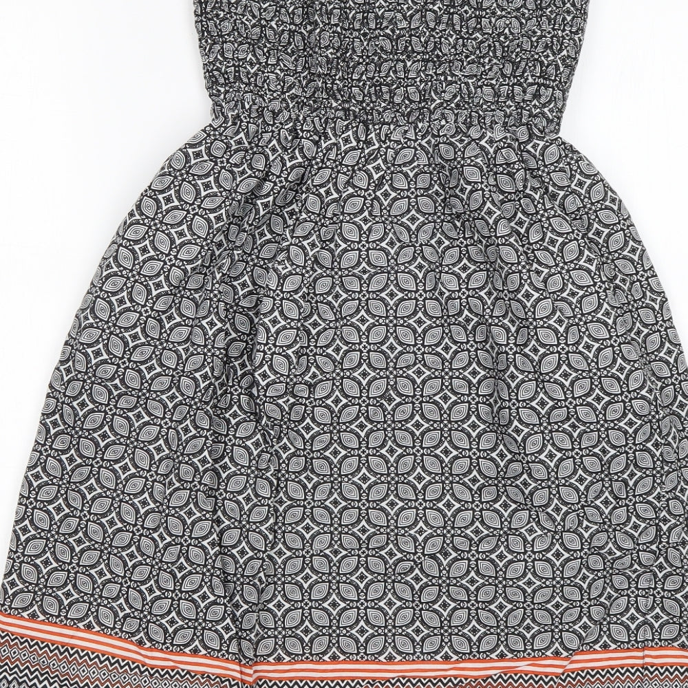 Atmosphere Womens Multicoloured Argyle/Diamond Cotton Fit & Flare Size 10 Off the Shoulder