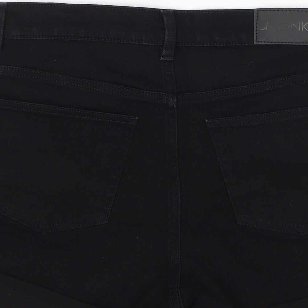 Monkl` Womens Black Cotton Sailor Shorts Size 28 in L4 in Regular