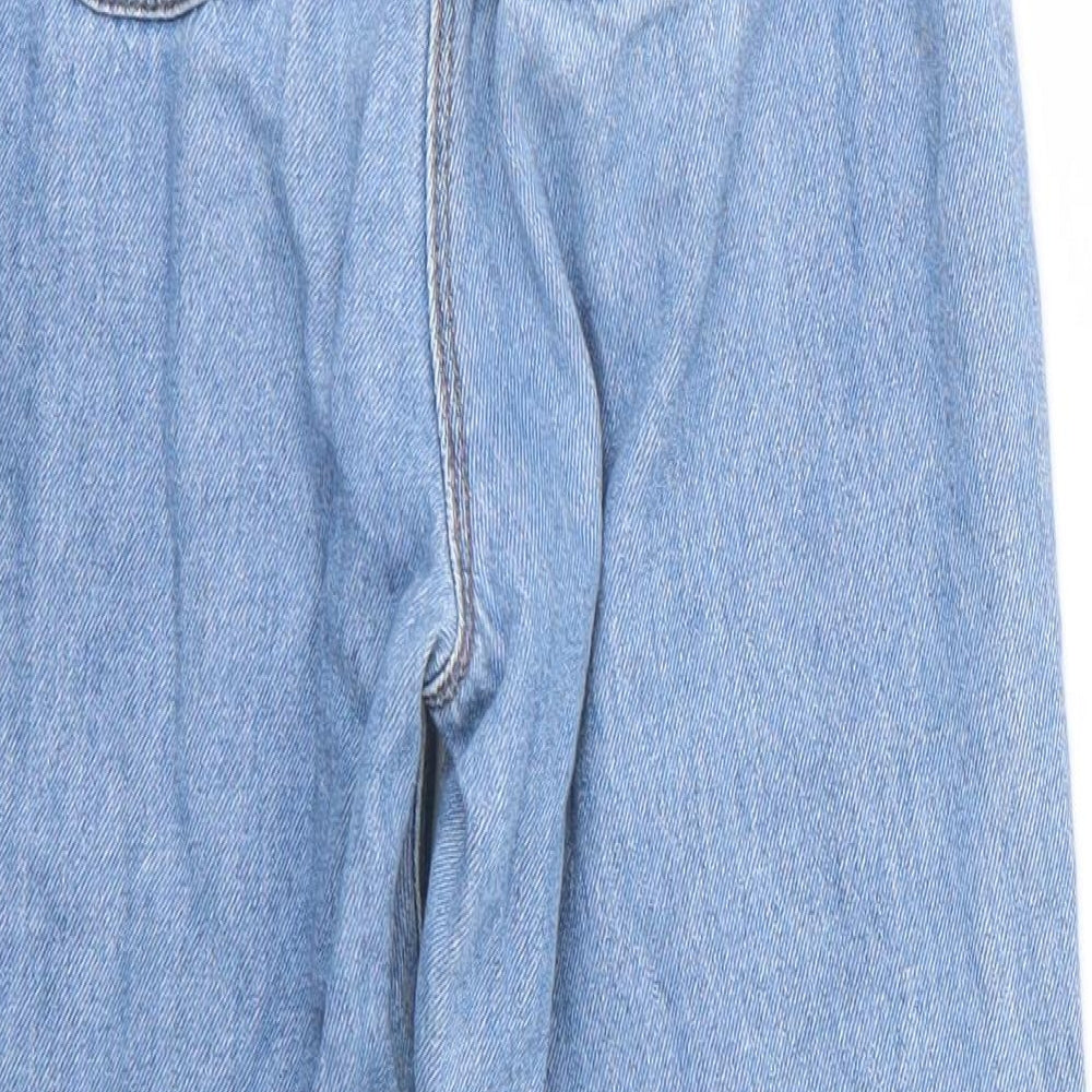Next Girls Blue 100% Cotton Boyfriend Jeans Size 9 Months Regular