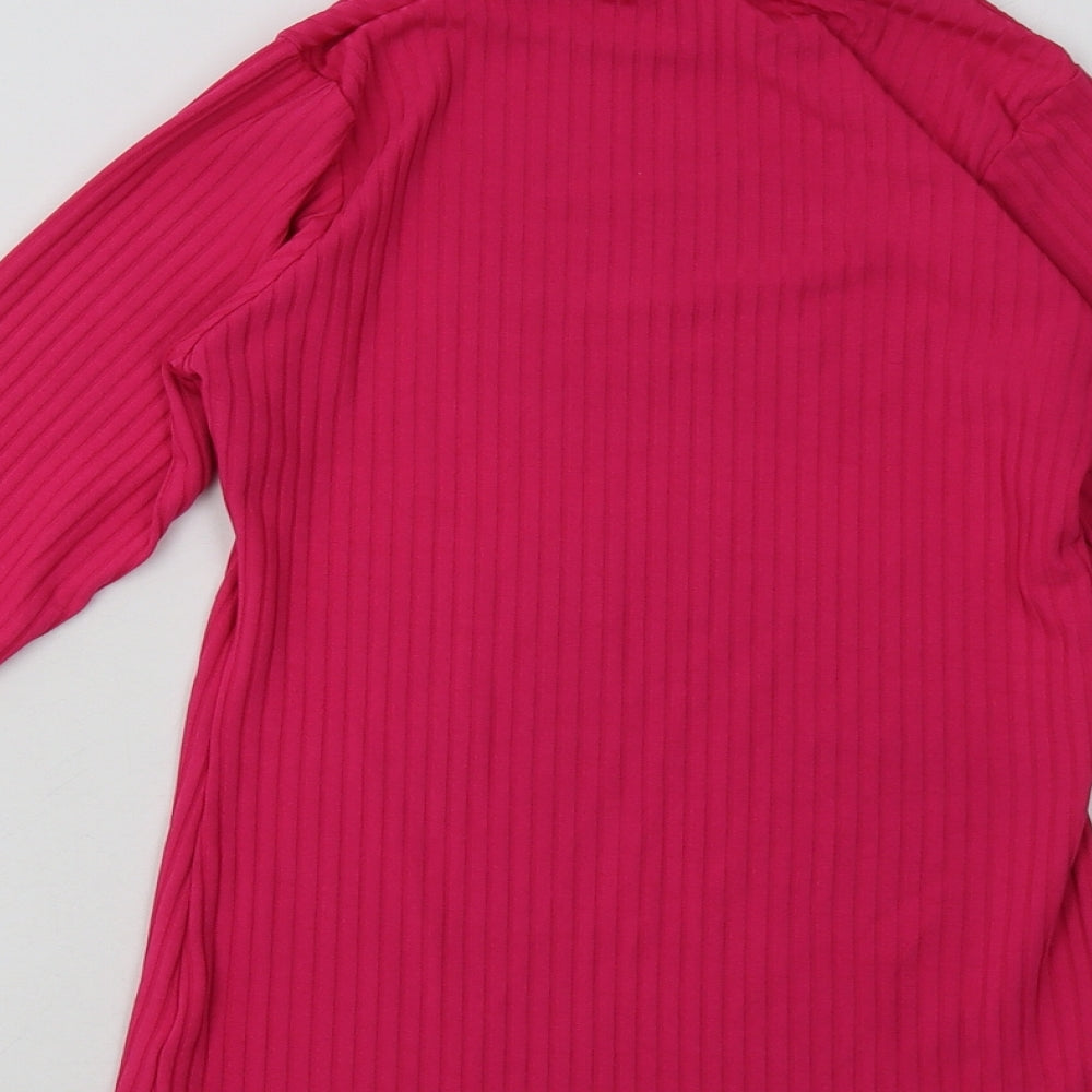 PRETTYLITTLETHING Womens Pink Polyester Pullover Sweatshirt Size 14 Pullover