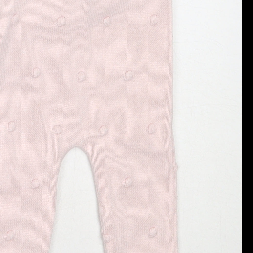 F&F Girls Pink Cotton Capri Leggings Size 3-6 Months