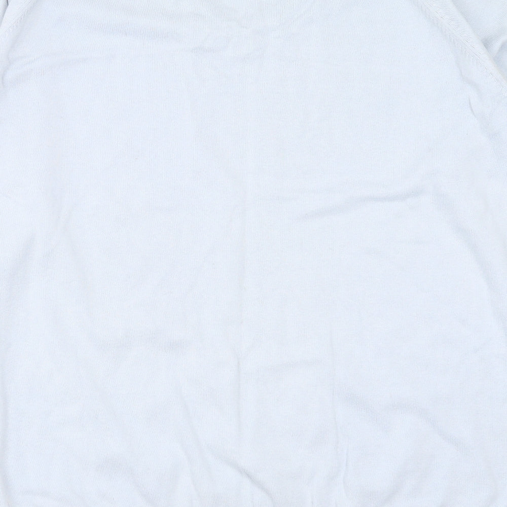 Urban Vintage Mens Blue V-Neck Cotton Pullover Jumper Size XL