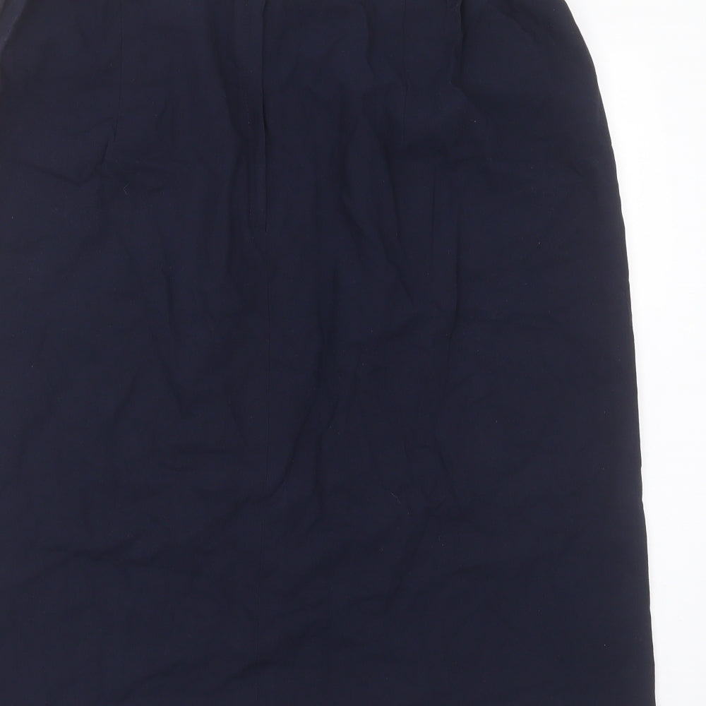Preworn Womens Blue Polyester Straight & Pencil Skirt Size 32 in