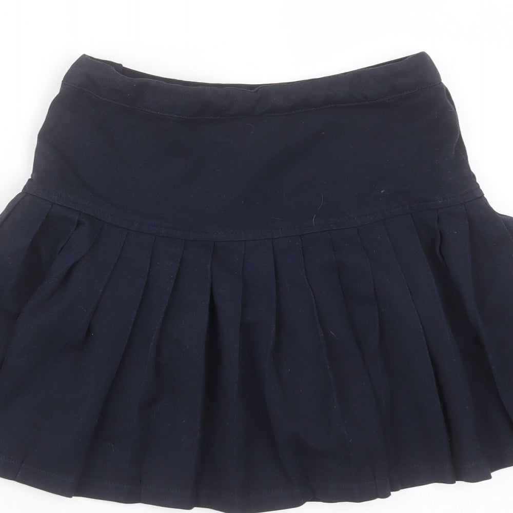 NEXT Girls Blue Polyester A-Line Skirt Size 7 Years Regular - pleated