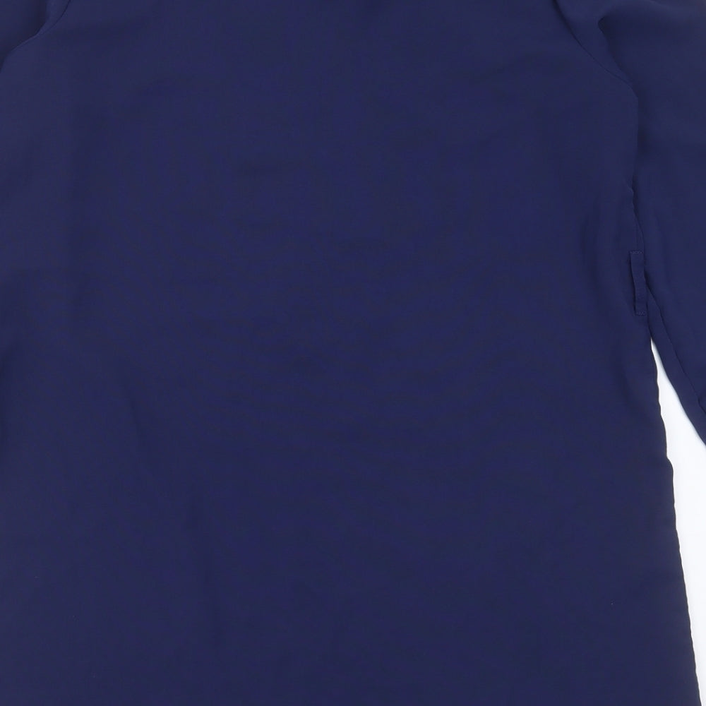 SheIn Womens Blue Polyester Shift Size L V-Neck
