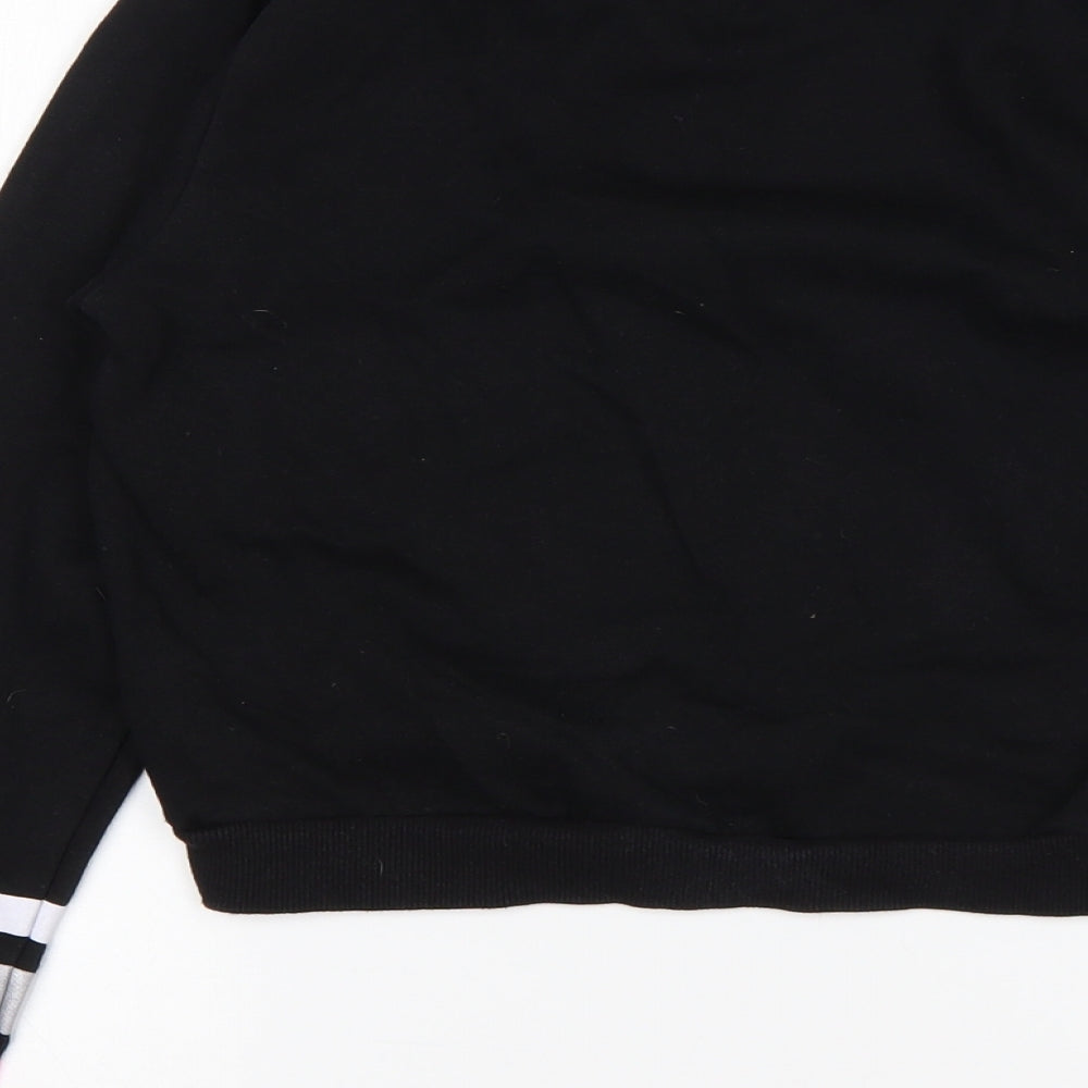 PEP&CO Girls Black Cotton Pullover Sweatshirt Size 10-11 Years