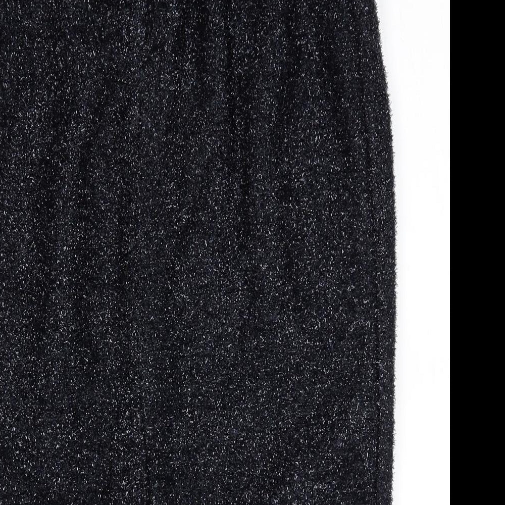 Topshop Womens Blue Cotton Straight & Pencil Skirt Size 10