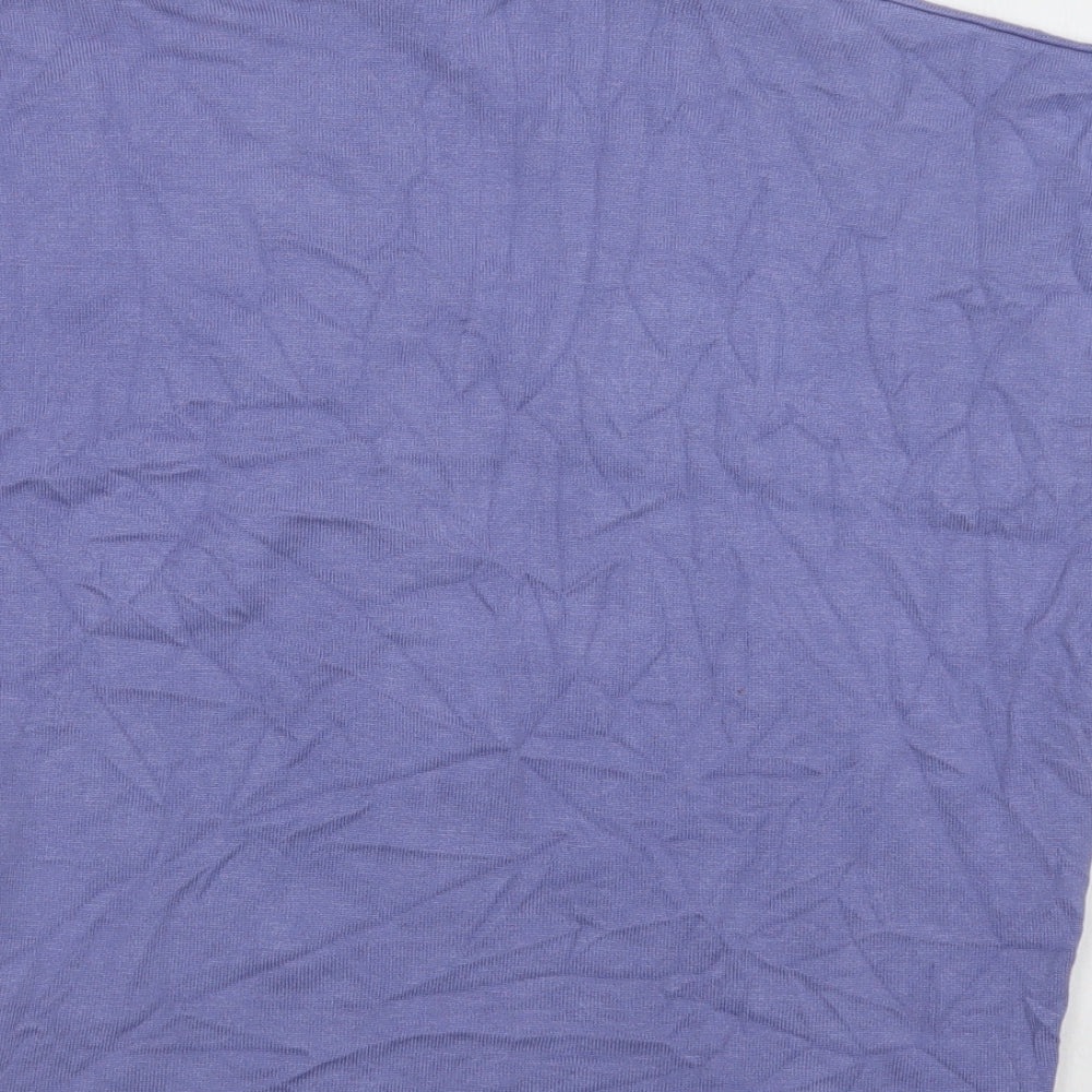 Isle Womens Purple V-Neck Viscose Cardigan Jumper Size M