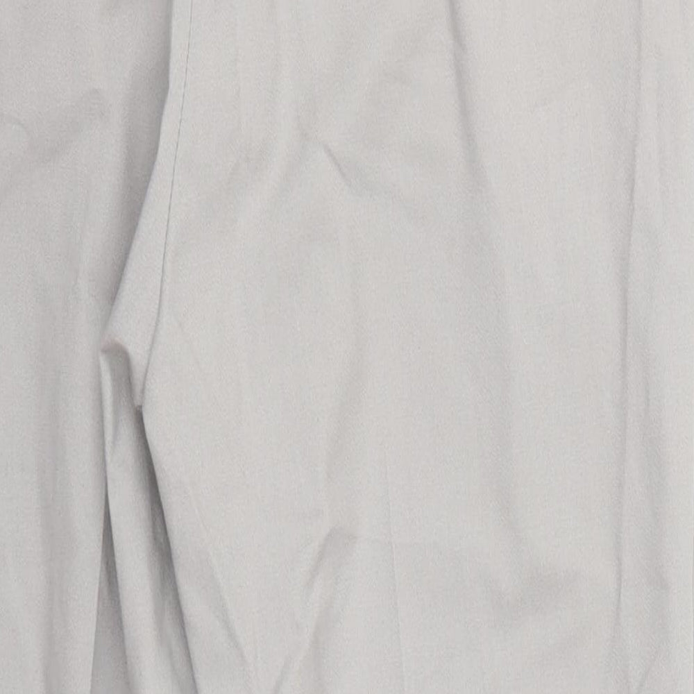 ASOS Mens Grey Polyester Trousers Size 32 L24 in Regular Button