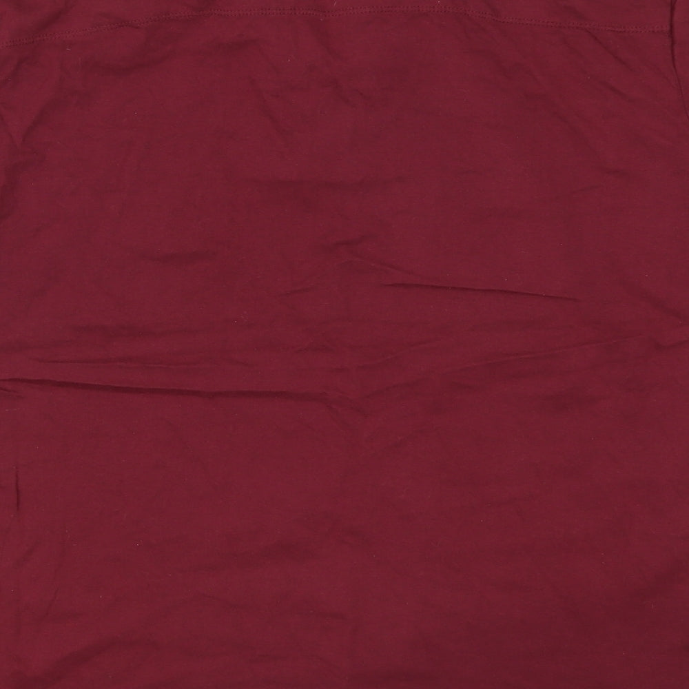 W&B Mens Red Cotton Polo Size L Collared Pullover