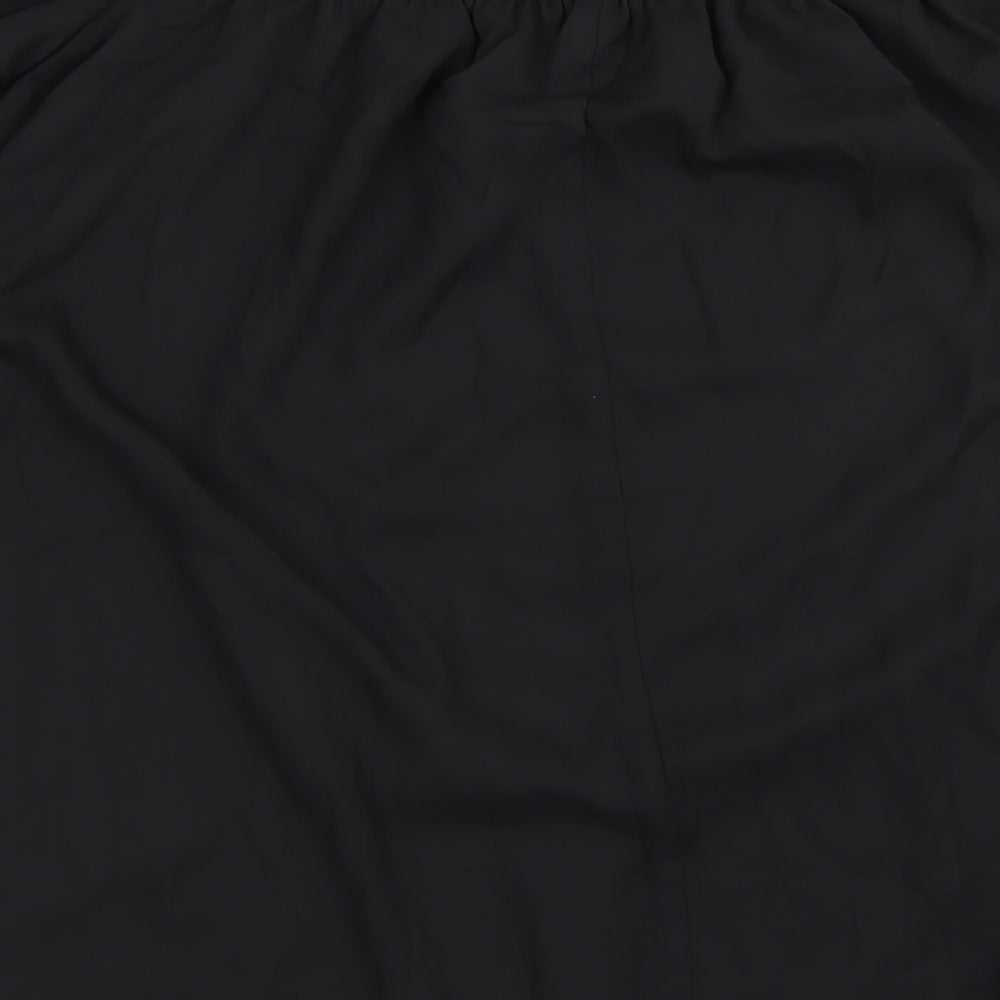 Zanzea Womens Black Polyester Basic Blouse Size 3XL Off the Shoulder - Bell Sleeve