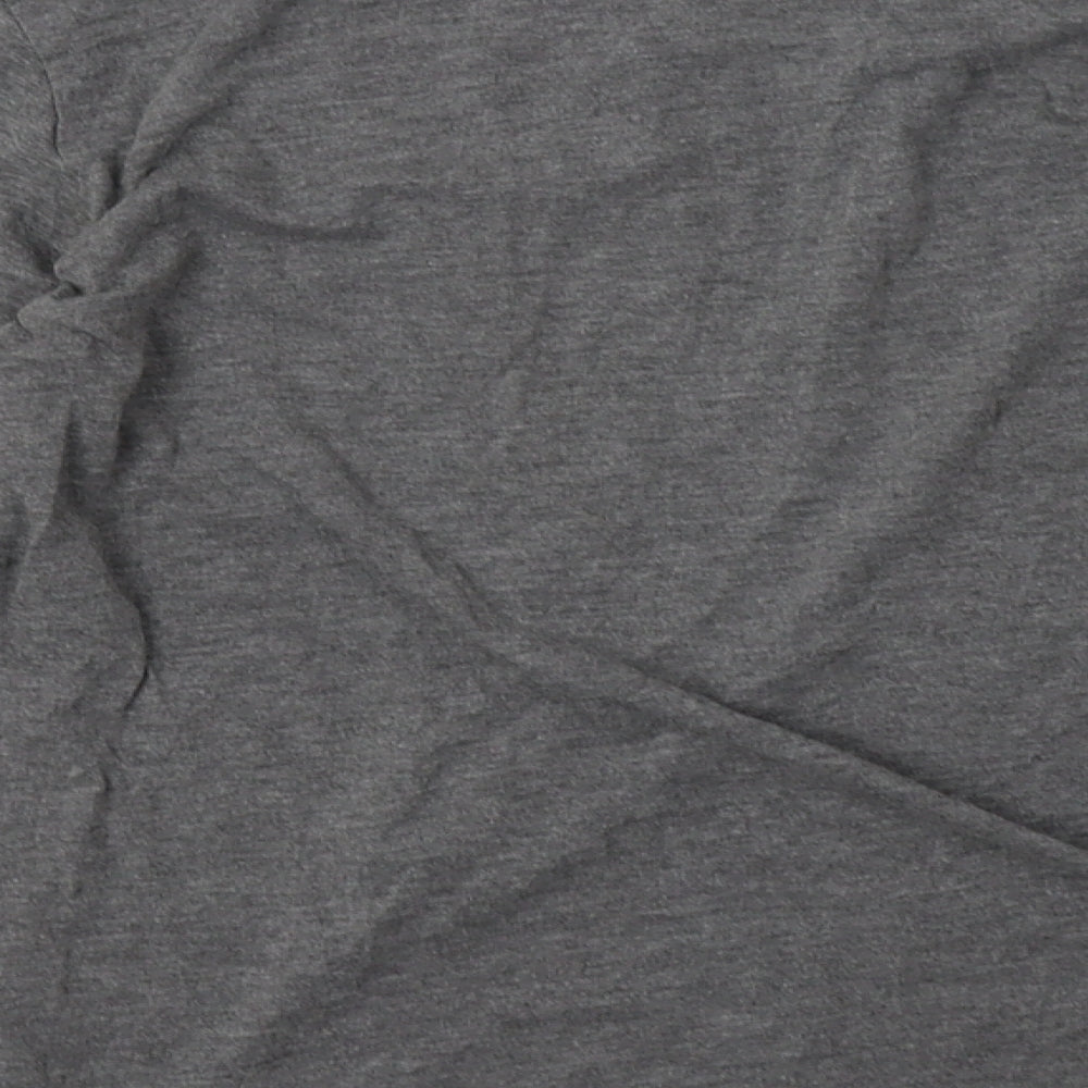 Canvas Mens Grey Polyester Pullover Sweatshirt Size M