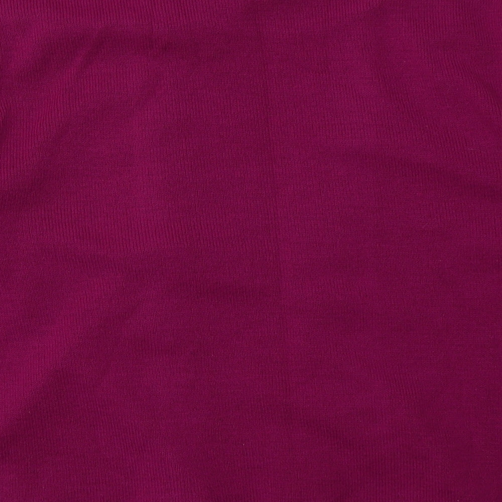 Glimpse Design Womens Purple Geometric Acrylic Pullover Sweatshirt Size M Pullover