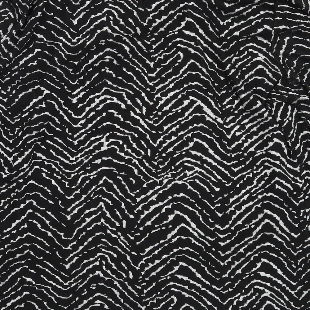 Warehouse Womens Black High Neck Polyester Pullover Jumper Size 14