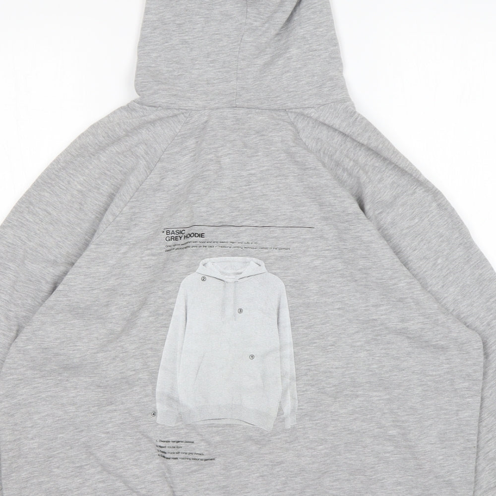 Zara Womens Green Cotton Pullover Hoodie Size S