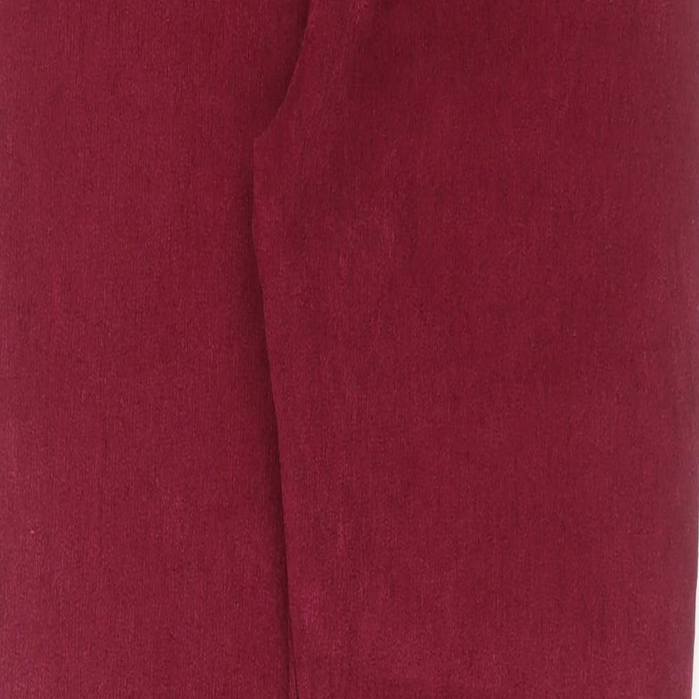 Made in Italy Womens Purple Viscose Trousers Size 28 in L28 in Regular