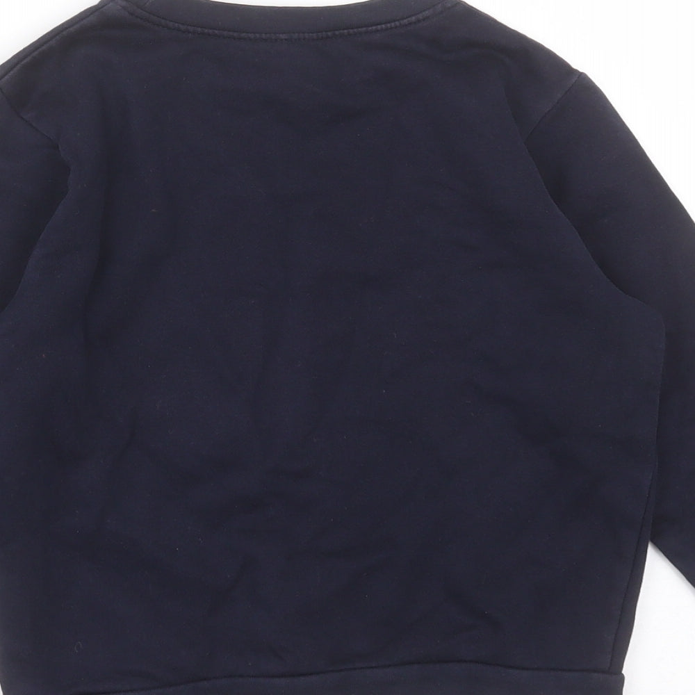 George Boys Blue Cotton Pullover Sweatshirt Size 5-6 Years - school