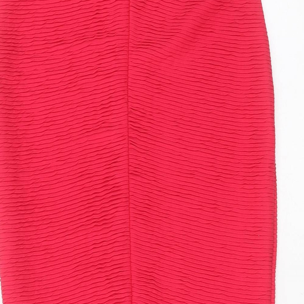 River Island Womens Pink Polyester Straight & Pencil Skirt Size 8