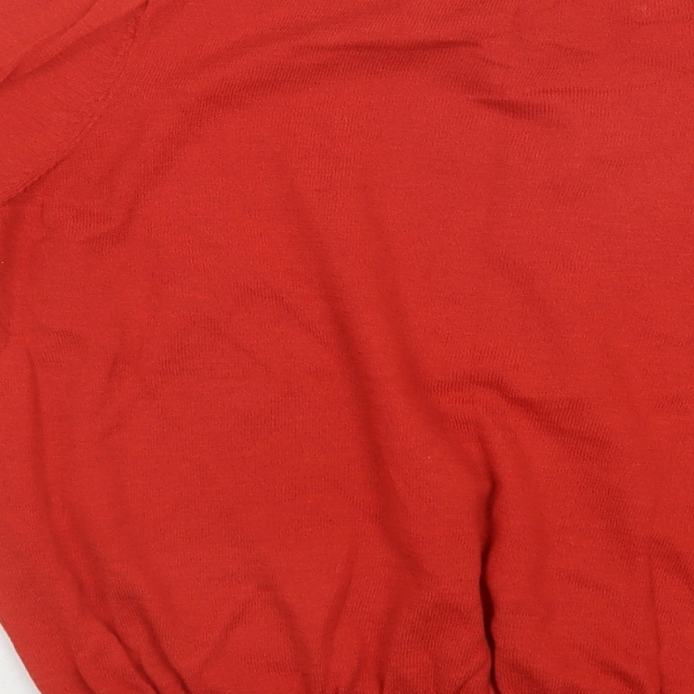 NEXT Womens Red Collared Polyester Pullover Jumper Size M