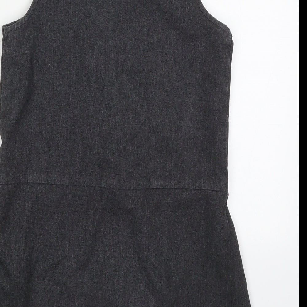 NEXT Girls Grey Polyester A-Line Size 5 Years Round Neck Zip
