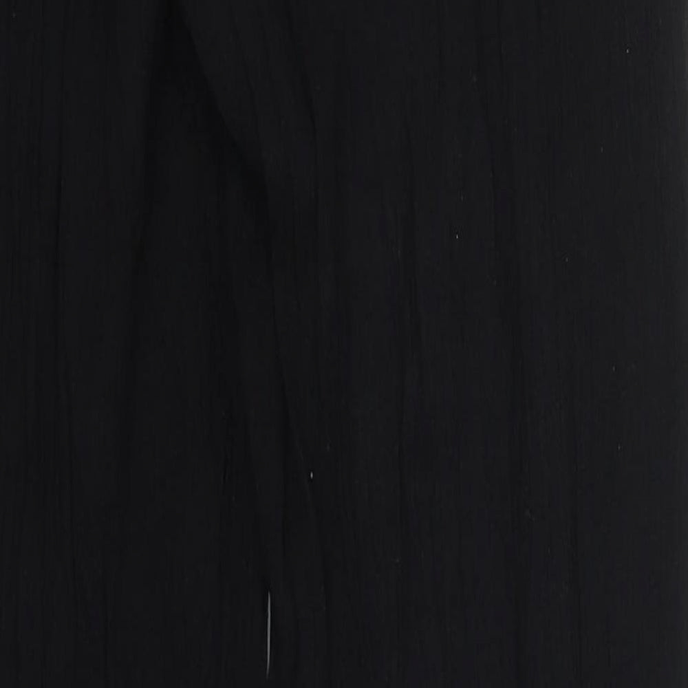 Amiani Womens Black Polyester Trousers Size 25 in L29 in Regular Drawstring