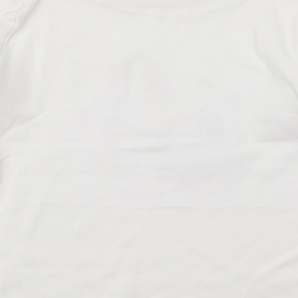John Lewis Girls White Solid Cotton Top Pyjama Top Size 8 Years Pullover - Unicorn Purple