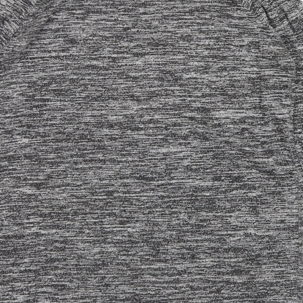 Topshop Womens Grey Viscose Basic T-Shirt Size 6 Round Neck