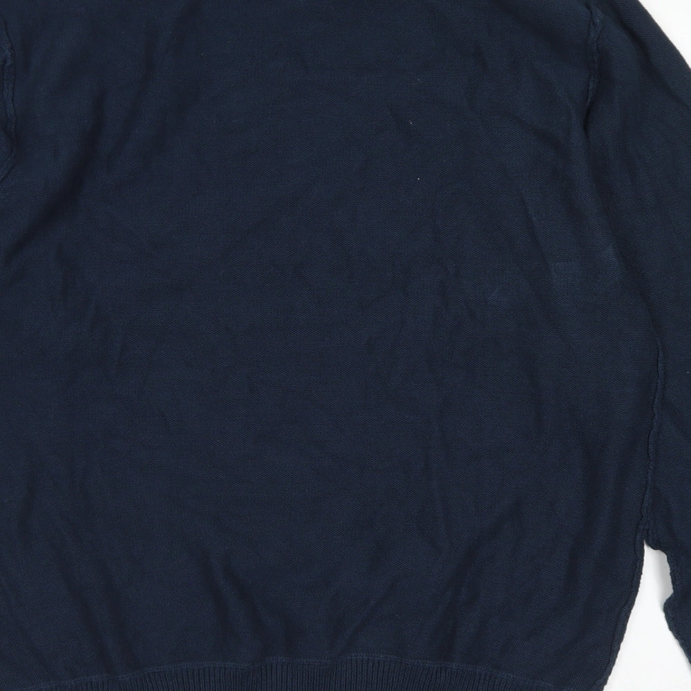 WRK Mens Blue Acrylic Pullover Sweatshirt Size XL