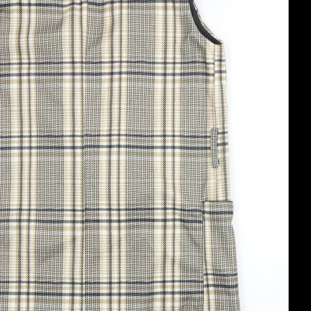 SheIn Womens Beige Plaid 3-in-1 Jacket Blazer Size L