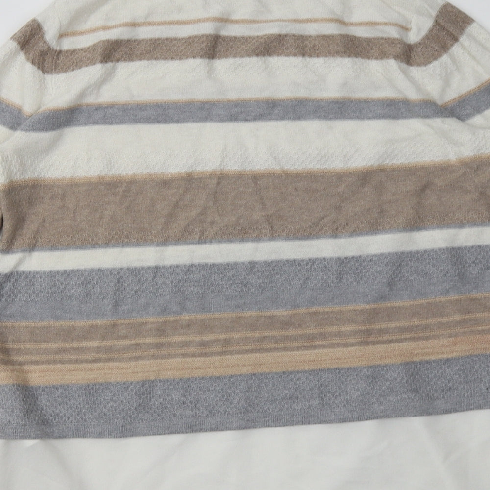 F&F Womens Silver Paisley Polyester Pullover Sweatshirt Size 12 Pullover