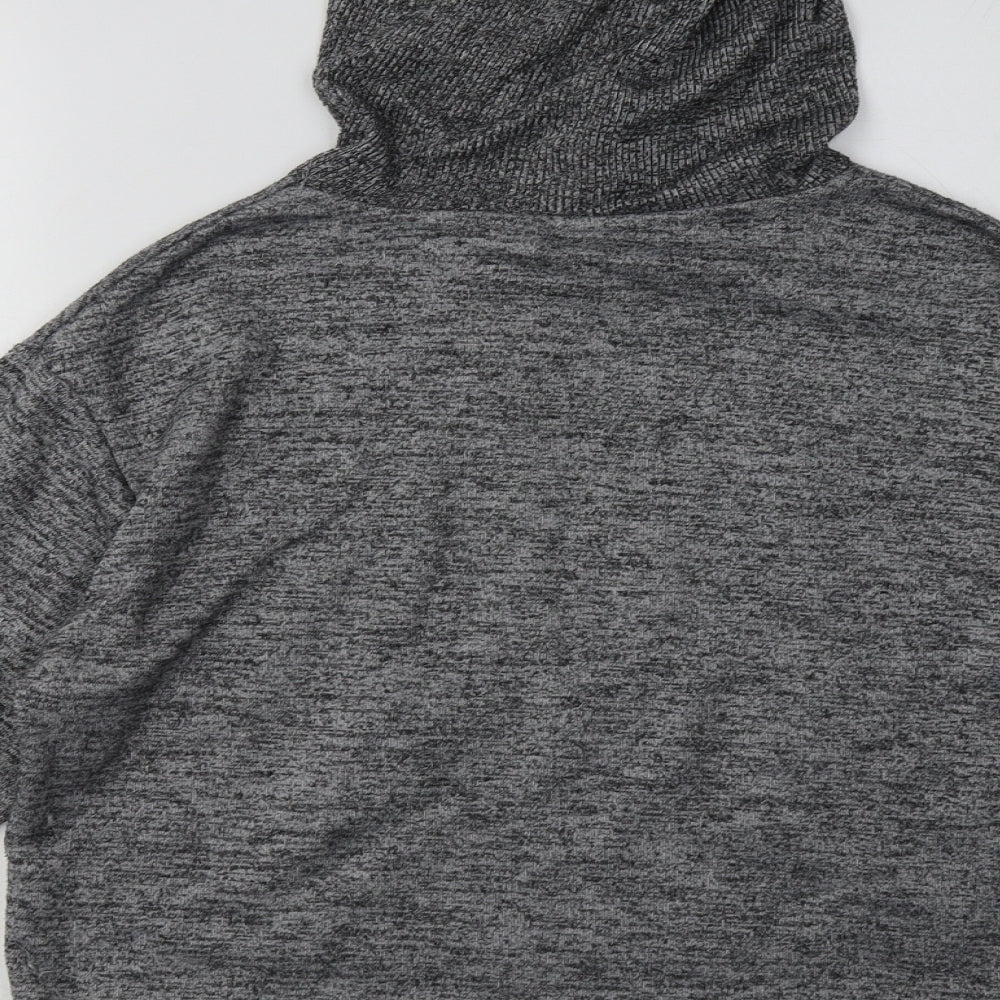 Primark Womens Grey Polyester Pullover Hoodie Size M Pullover - Cropped