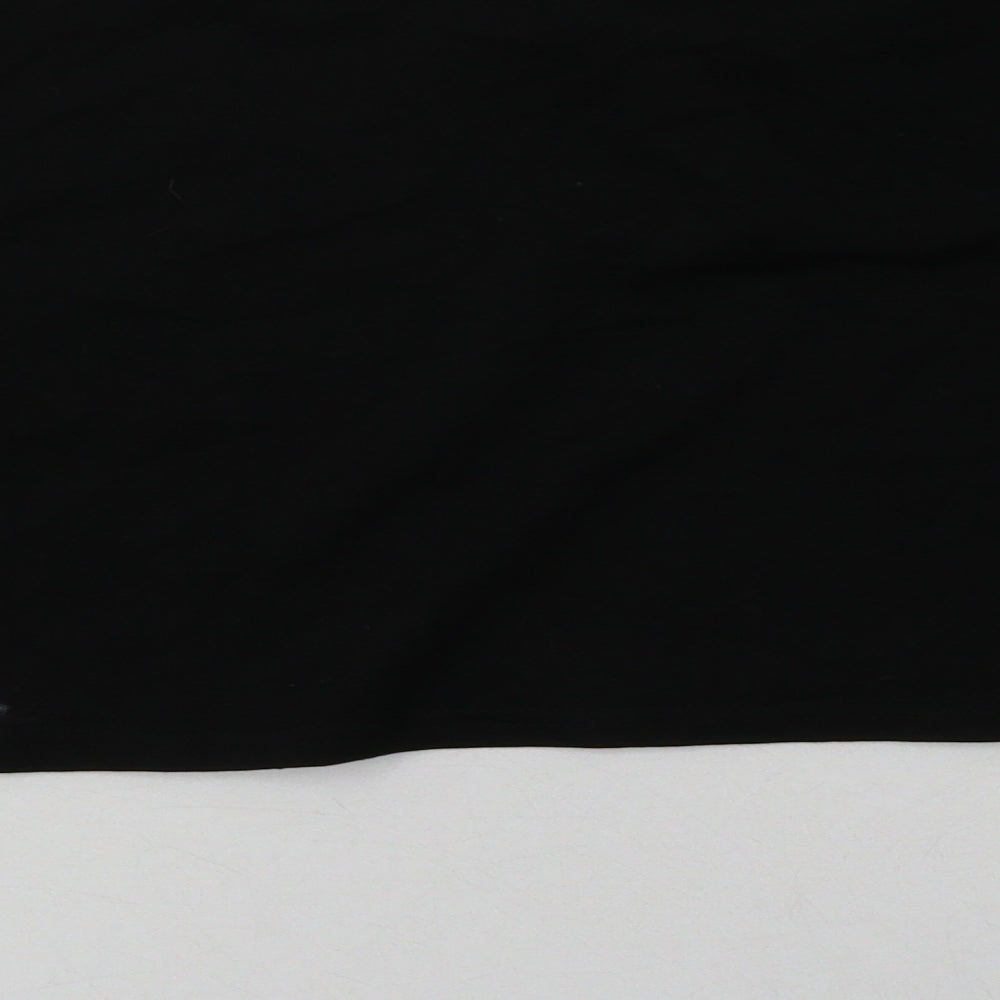 ROMWE Womens Black Cotton Pullover Sweatshirt Size M Pullover - Cropped