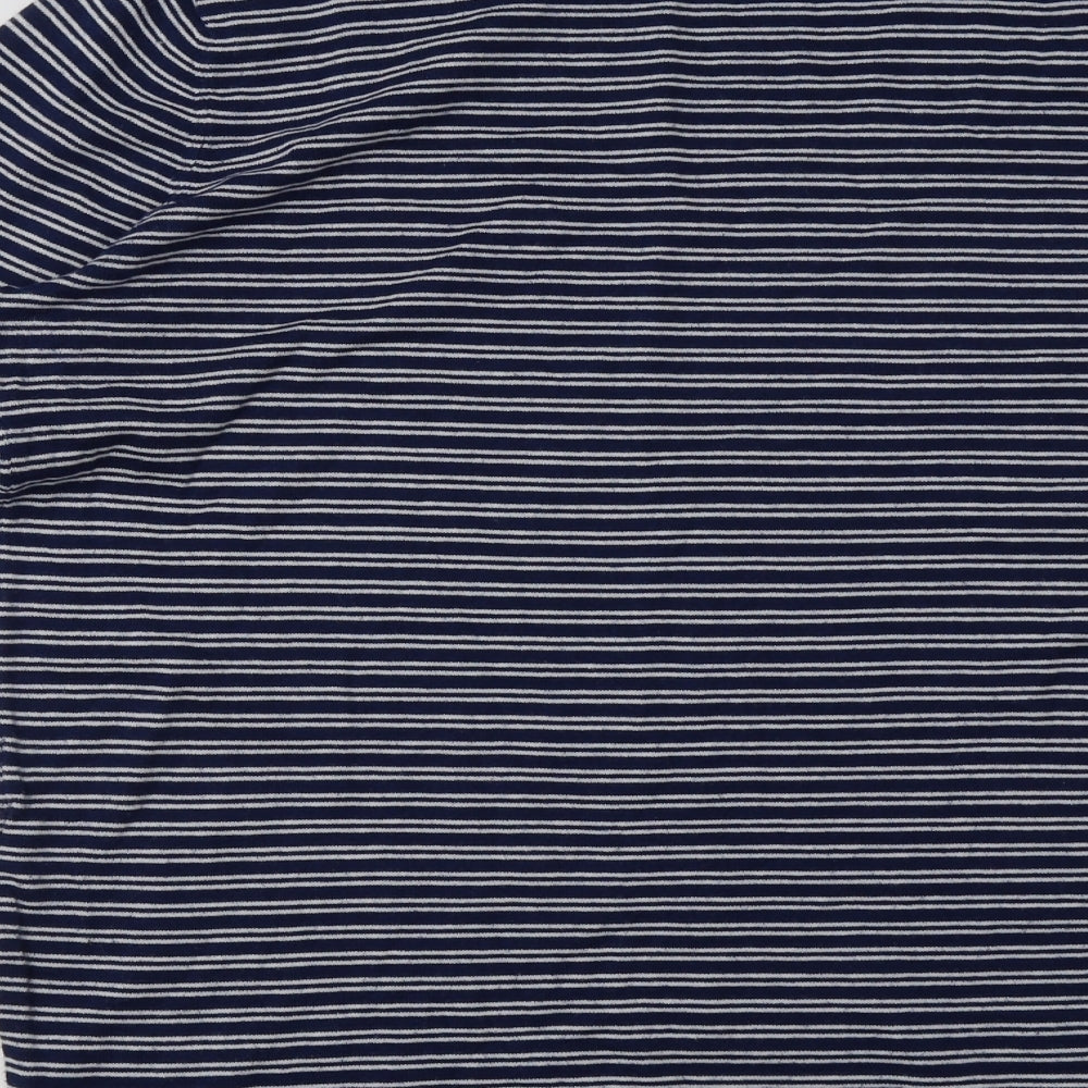 Aspen Womens Blue Striped Cotton Jumper Dress Size M Halter Pullover