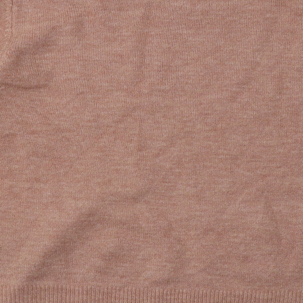 Oasis Womens Pink Geometric Acrylic Pullover Sweatshirt Size M Pullover - Star Print