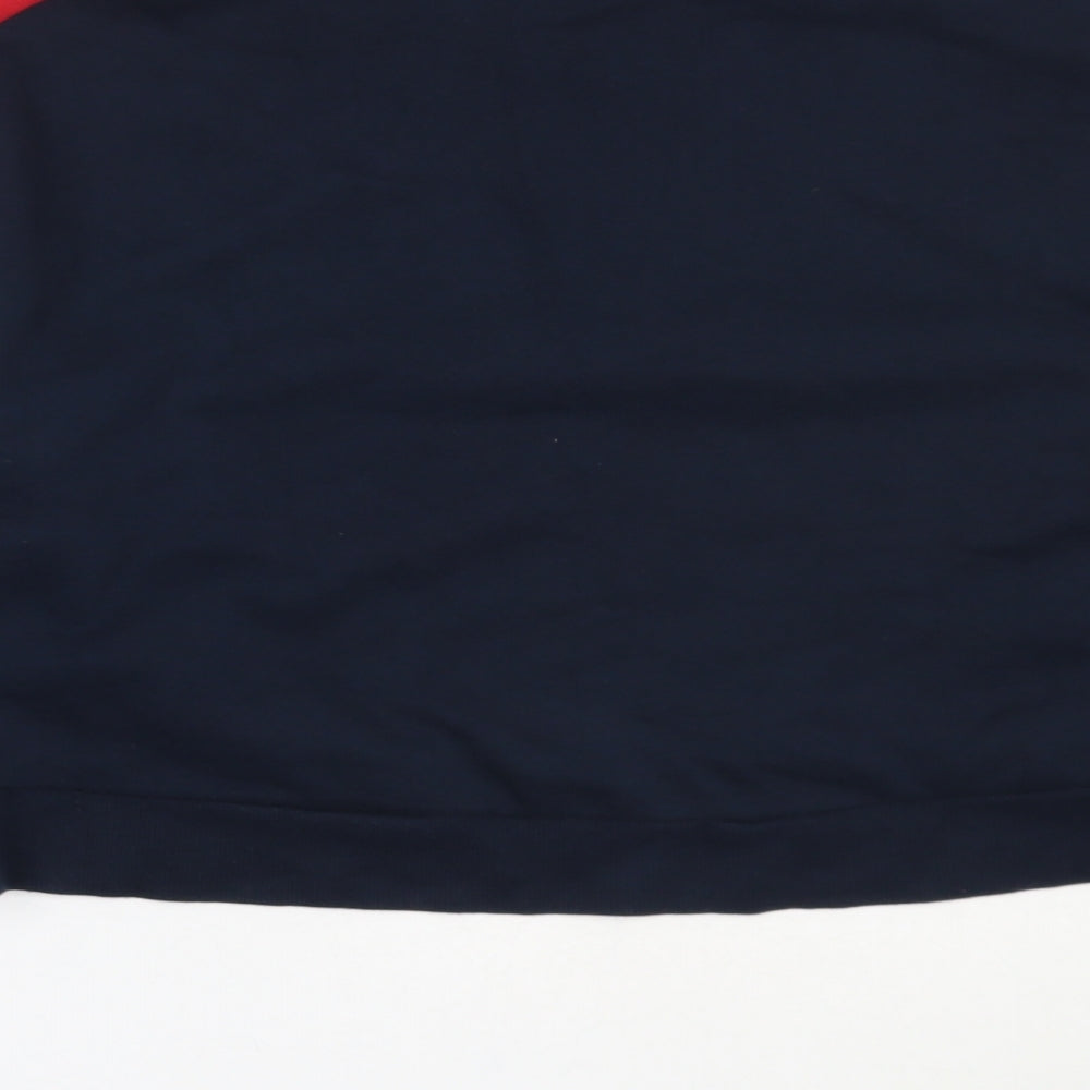 H&M Womens Blue Cotton Henley Sweatshirt Size S