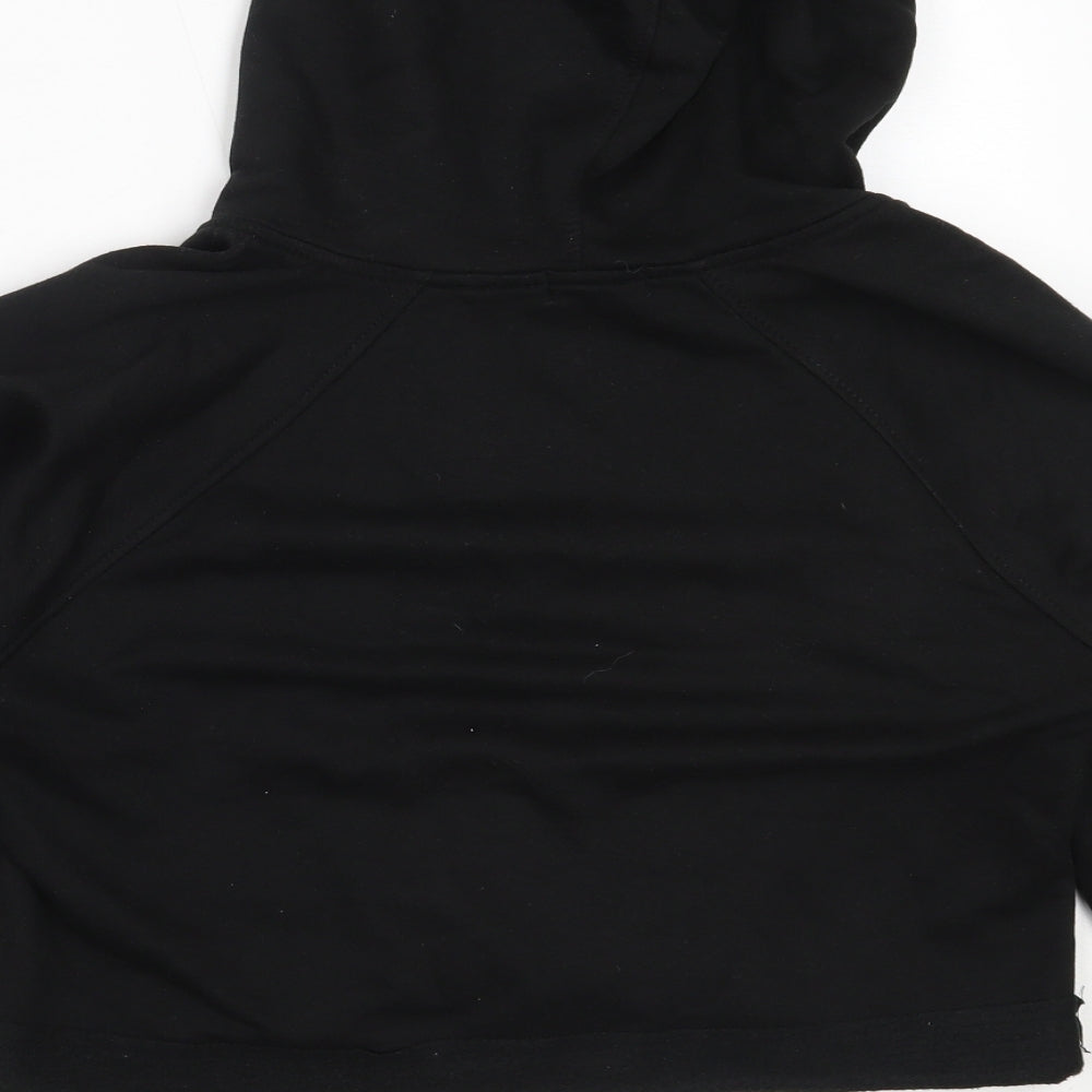 PRETTYLITTLETHING Womens Black Cotton Pullover Hoodie Size S