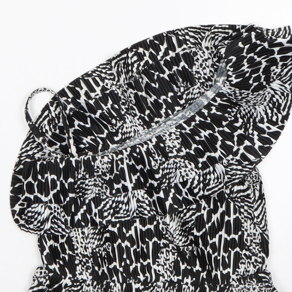 NEXT Girls Multicoloured Animal Print Polyester Basic Blouse Size 4 Years One Shoulder
