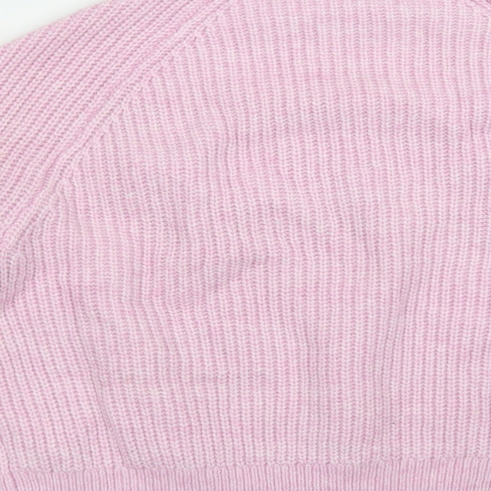 Primark Womens Purple Mock Neck Acrylic Pullover Jumper Size S