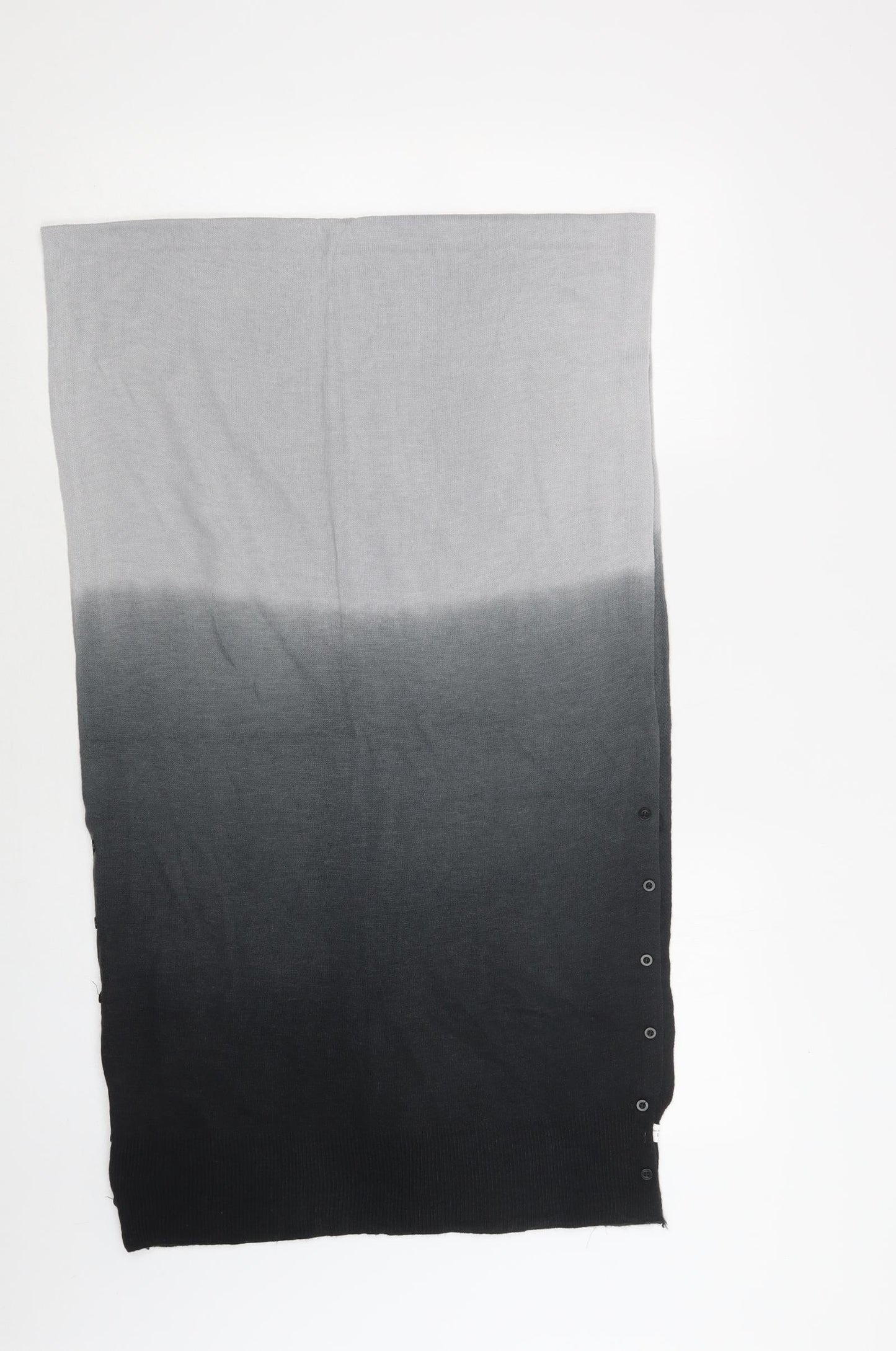 Preworn Womens Grey Batik Acrylic Shawl/Wrap