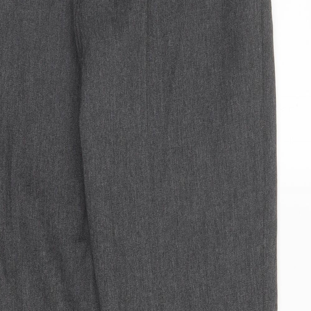 Urban Outlaws Boys Grey Viscose Carpenter Trousers Size 11 Years L25 in Regular Zip
