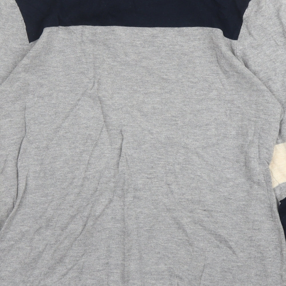 NEXT Womens Grey Round Neck Cotton Pullover Jumper Size 10