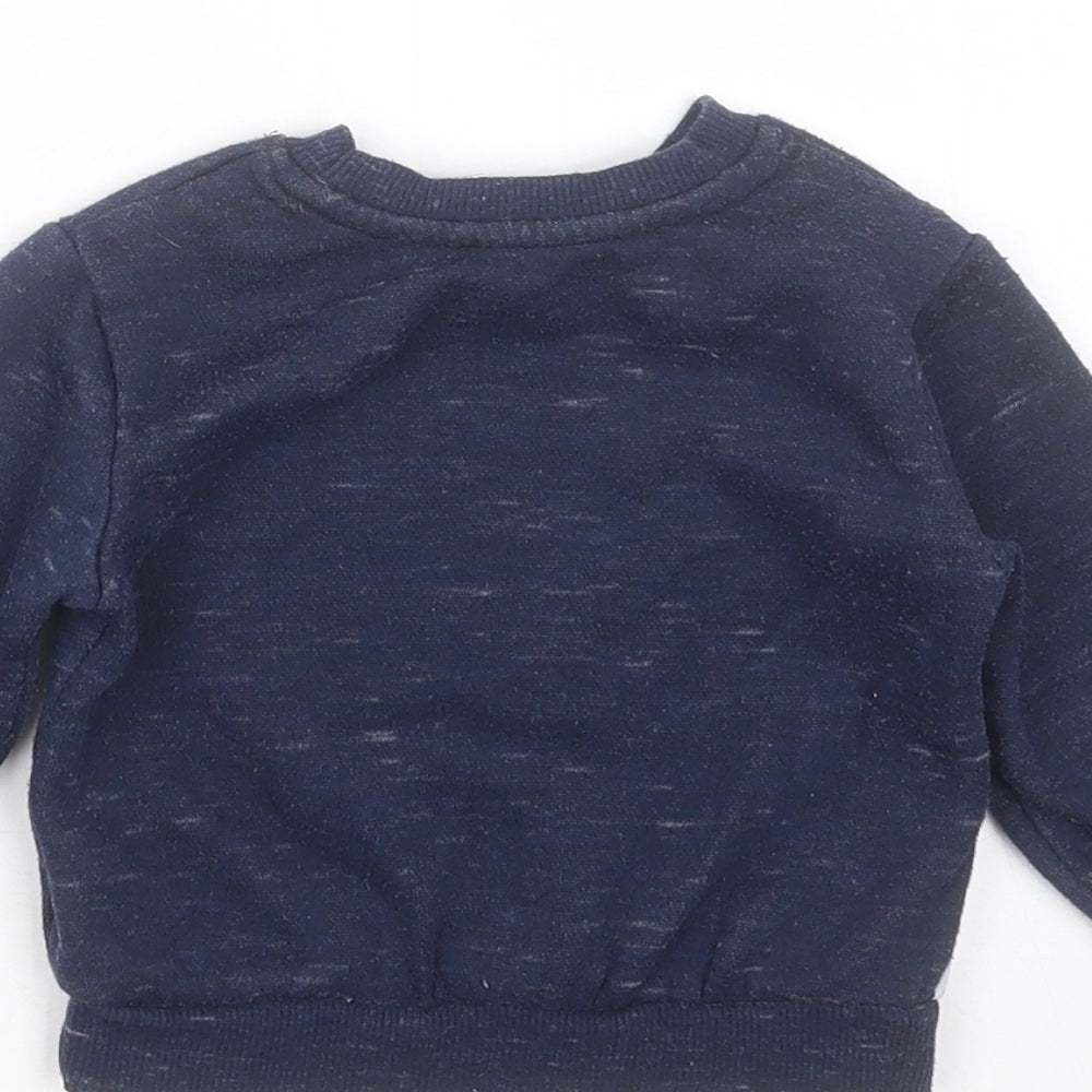 Primark Baby Blue Polyester Pullover Jumper Size 12-18 Months - snowman
