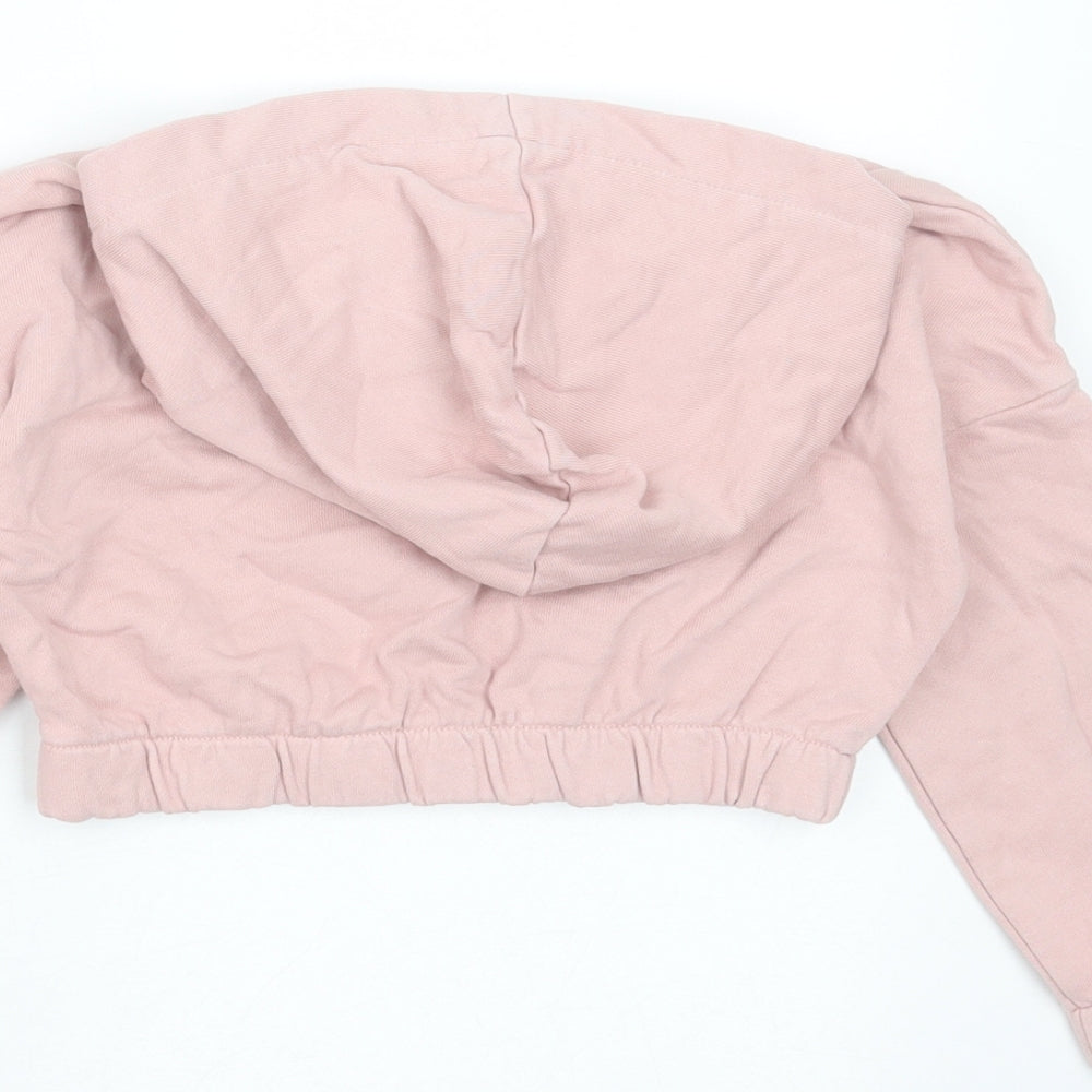 TU Girls Pink Cotton Pullover Hoodie Size 3 Years