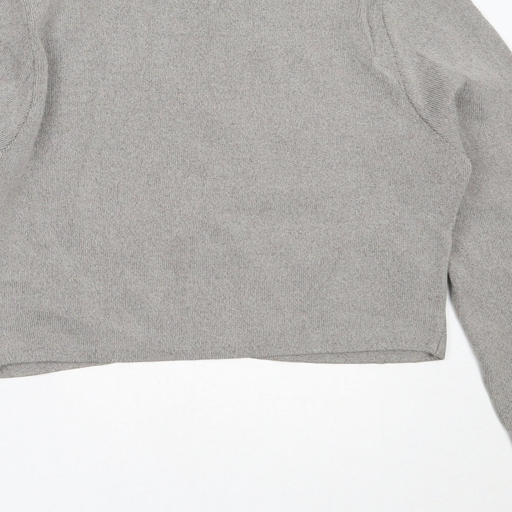 New Look Womens Grey High Neck Viscose Pullover Jumper Size 14