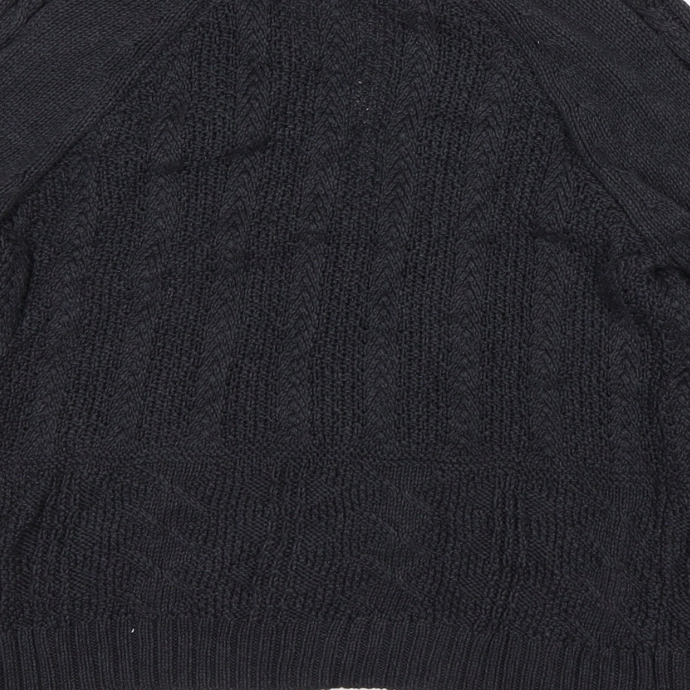 Marks & Spencer Womens Grey V-Neck Cotton Cardigan Jumper Size 8